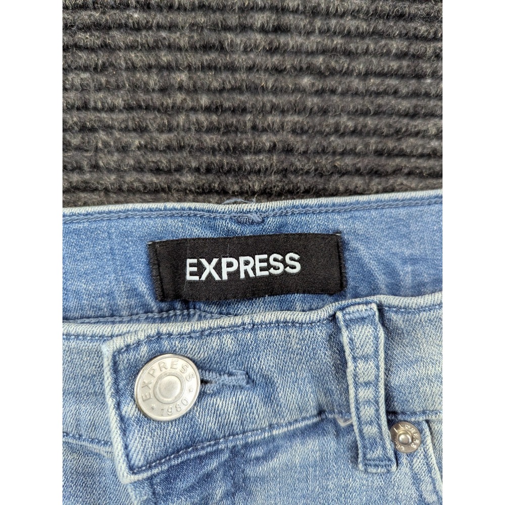 Express Stretch Denim Perfect Ankle High Rise Jeans Womens 2S Blue Cotton Skinny - Picture 6 of 16